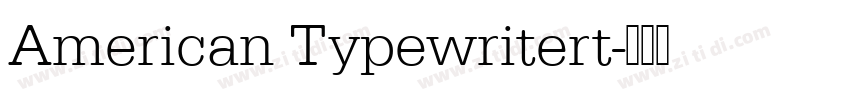 American Typewritert字体转换